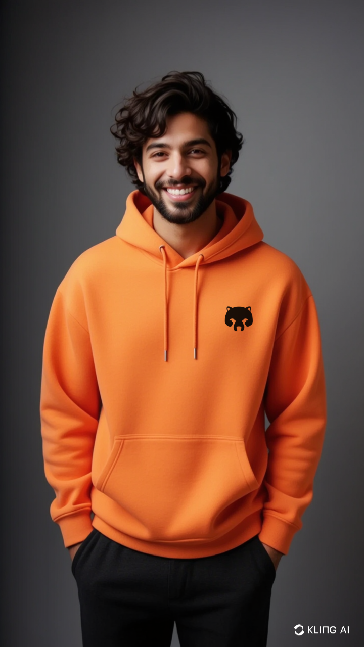 Hoddie Classic Naranja Neón