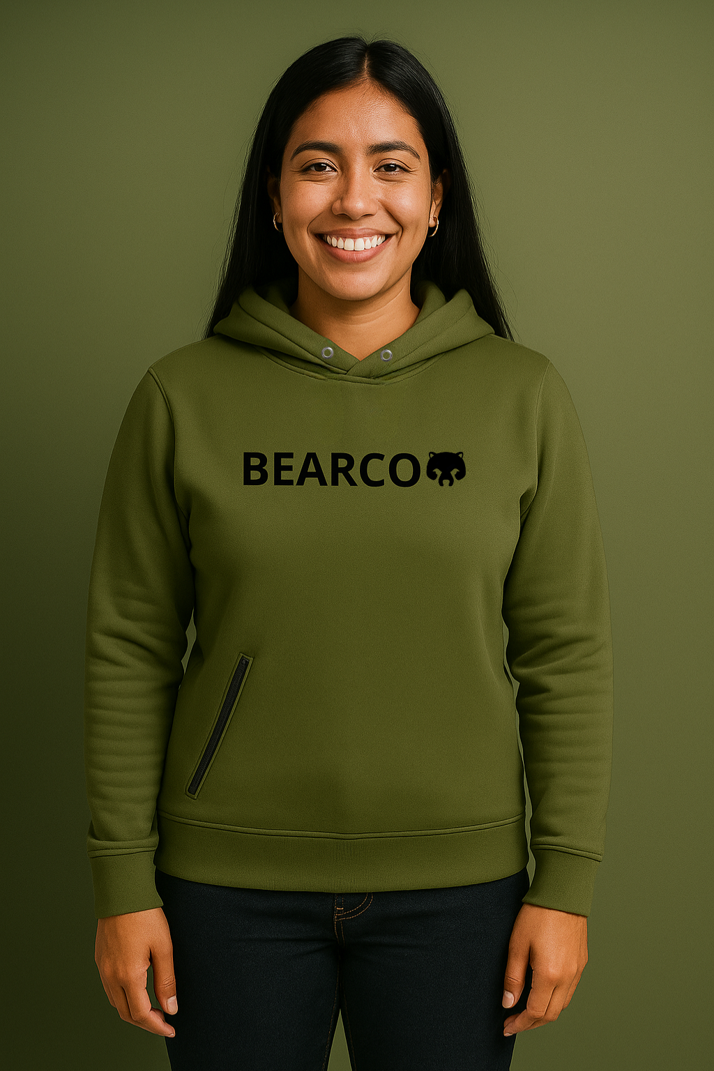 Hoddie Street Verde Oliva
